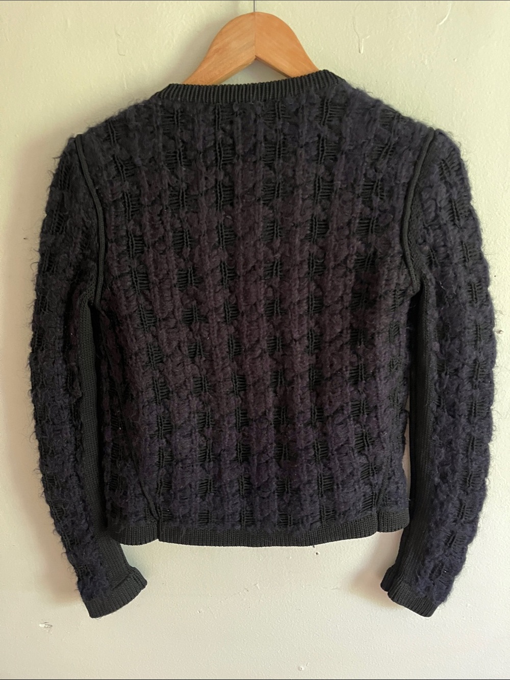 Maje Garcon Cable Knit Crop Cardigan Jacket - Picture 11 of 16